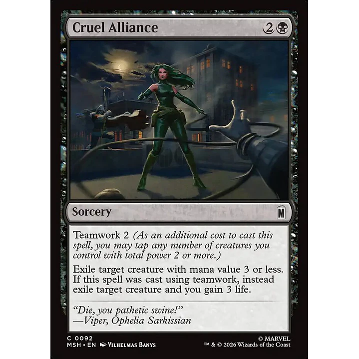 Cruel Alliance | Español | NM | MSH 1