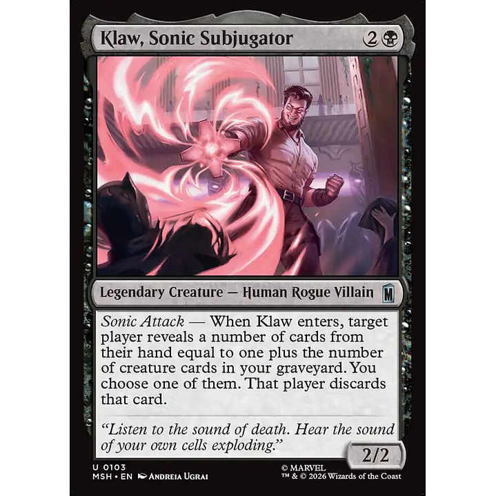 Klaw, Sonic Subjugator | Español | NM | MSH 1