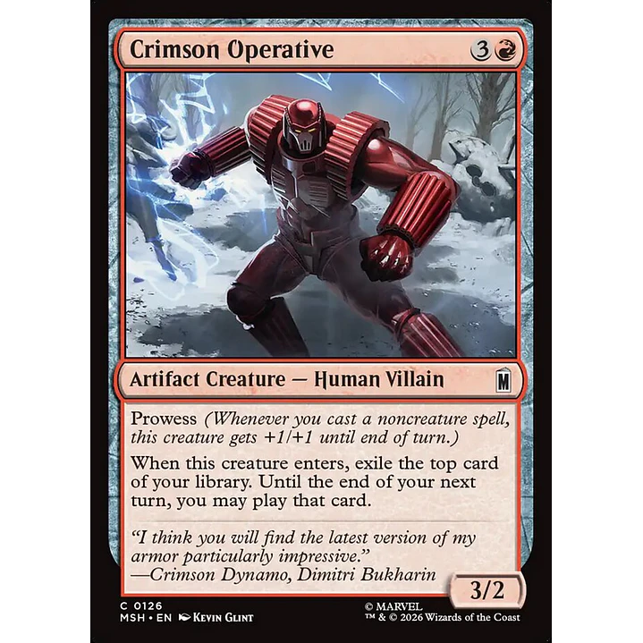 Crimson Operative | Español | NM | MSH 1