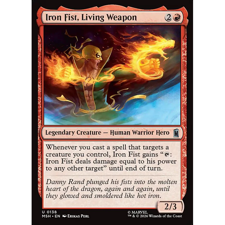 Iron Fist, Living Weapon | Español | NM | MSH 1