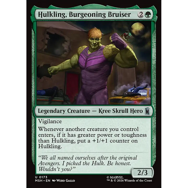 Hulkling, Burgeoning Bruiser | Español | NM | MSH 1