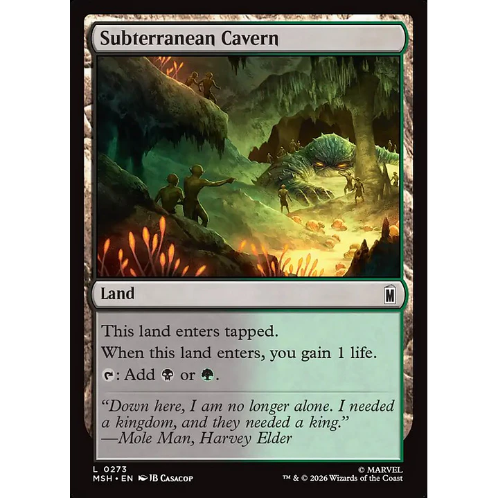 Subterranean Cavern (foil) | Español | NM | MSH 1