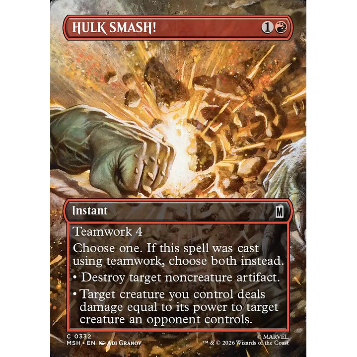 HULK SMASH! (Borderless) | Español | NM | MSH 1