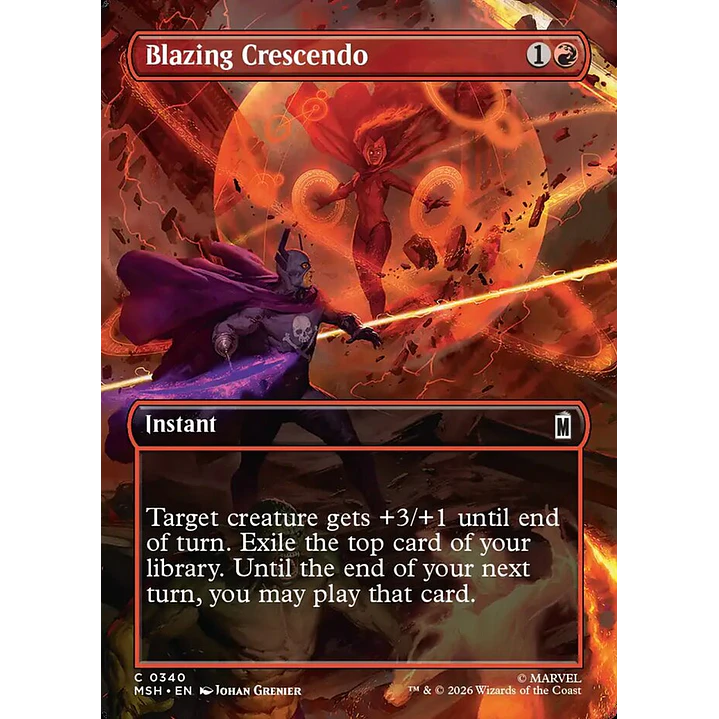 Blazing Crescendo (Borderless) | Español | NM | MSH 1