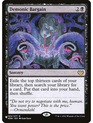 Demonic Bargain | Inglés | NM | PLST