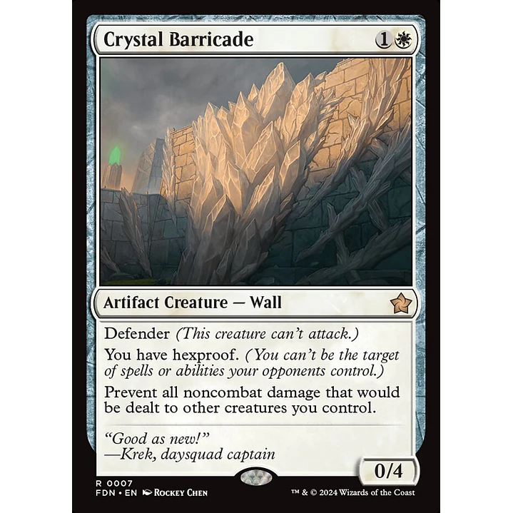 Crystal Barricade | Inglés | NM | FDN 1