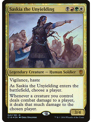 Saskia the Unyielding (foil) | Español | NM | C16