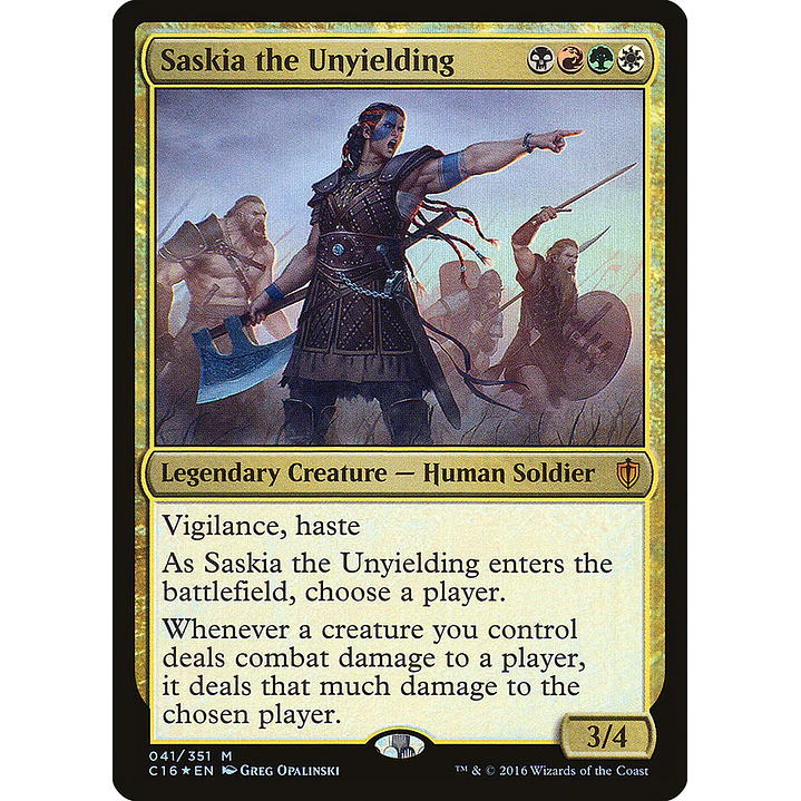 Saskia the Unyielding (foil) | Español | NM | C16 1