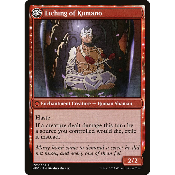 Kumano Faces Kakkazan // Etching of Kumano (foil) | Inglés | NM | NEO 2