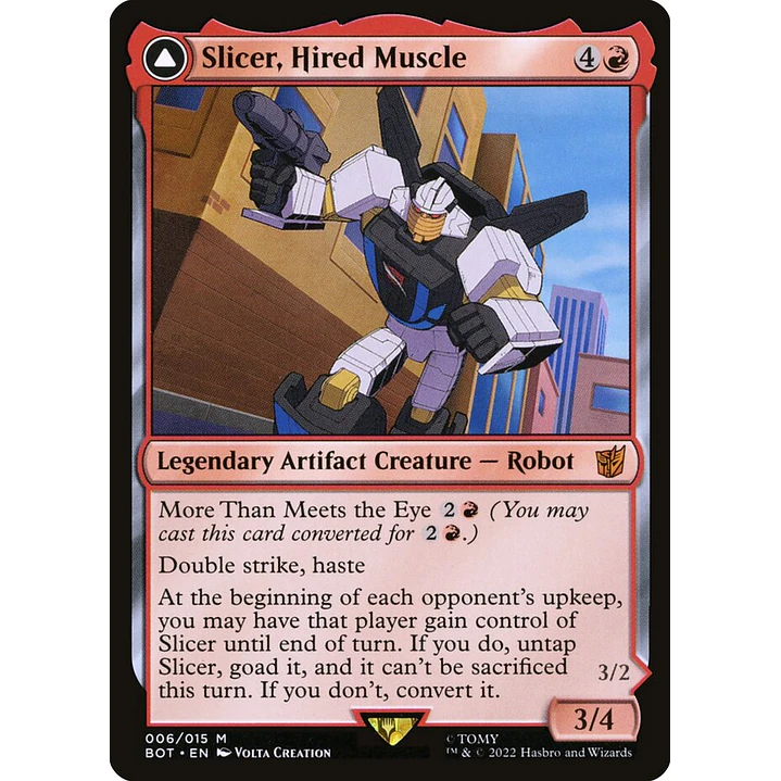 Slicer, Hired Muscle // Slicer, High-Speed Antagonist (foil) | Inglés | NM | BOT 1