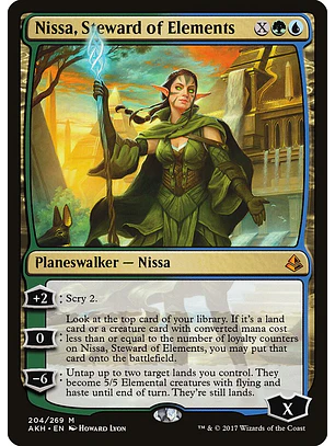 Nissa, Steward of Elements (foil) | Inglés | NM | AKH