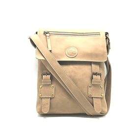 Morral de cuero LUCIA  TAUPE