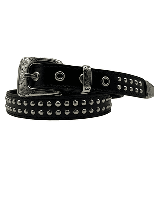 CINTURON DE CUERO LISSETTE negro