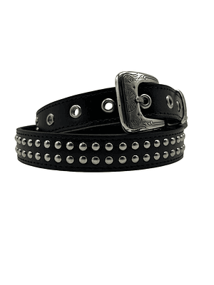 CINTURON DE CUERO LISSETTE negro