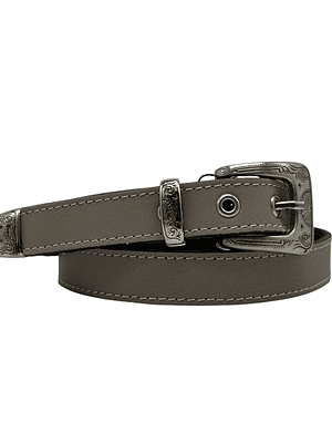 CINTURON DE CUERO YURI gris