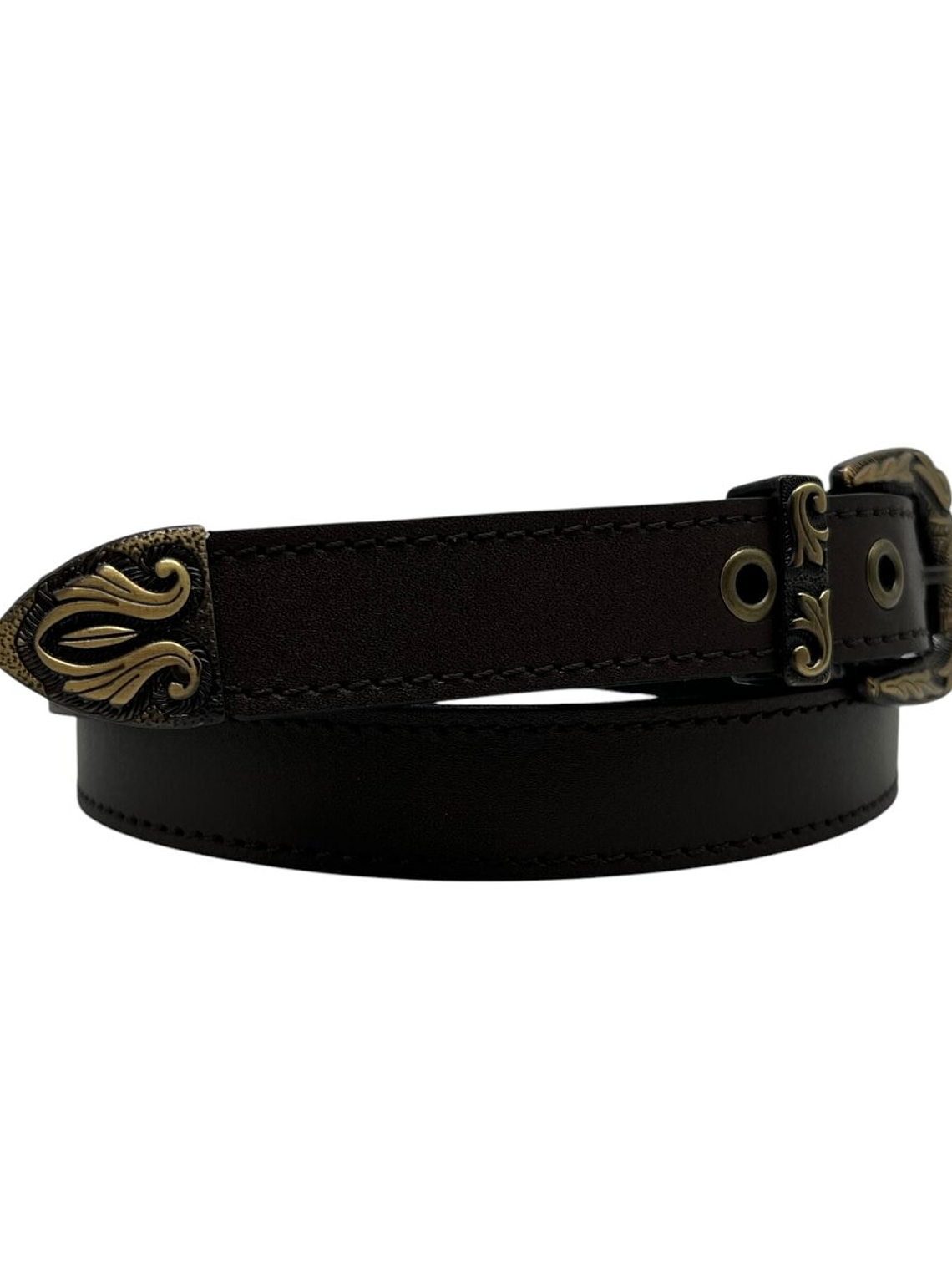 CINTURON DE CUERO YURI chocolate 2