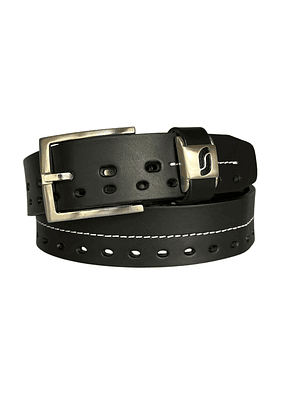 Cinturón de cuero OLIVER negro