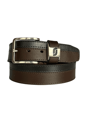 Cinturón de cuero WILLIAM chocolate