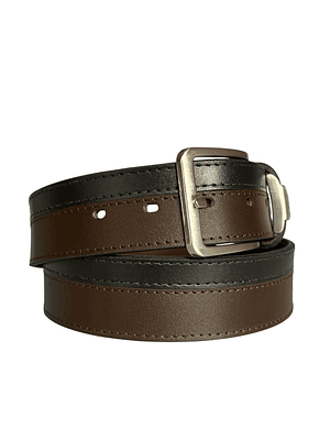 Cinturón de cuero WILLIAM chocolate