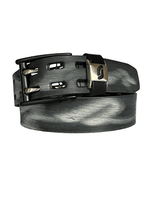 Cinturón de cuero AKSEL negro