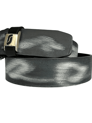 Cinturón de cuero AKSEL negro