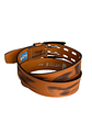 Cinturón de cuero AKSEL camel - Miniatura 5