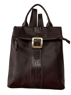 Mochila Cartera de cuero CINDY choco