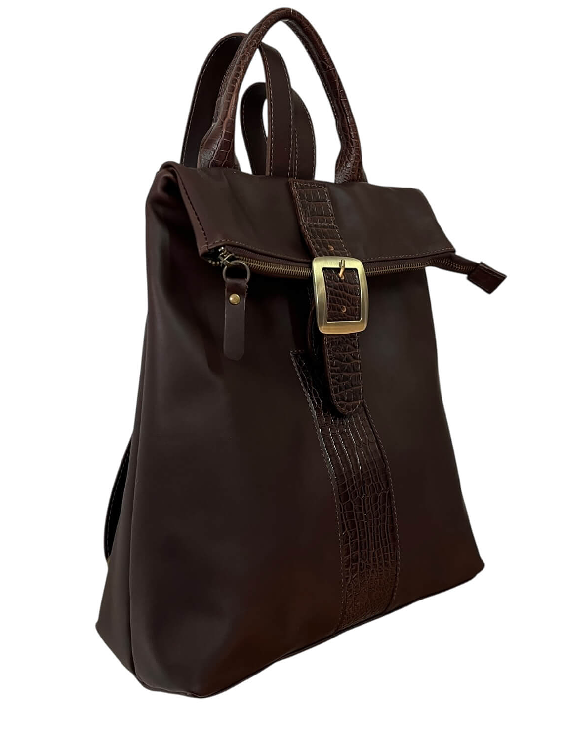 Mochila Cartera de cuero CINDY choco 5