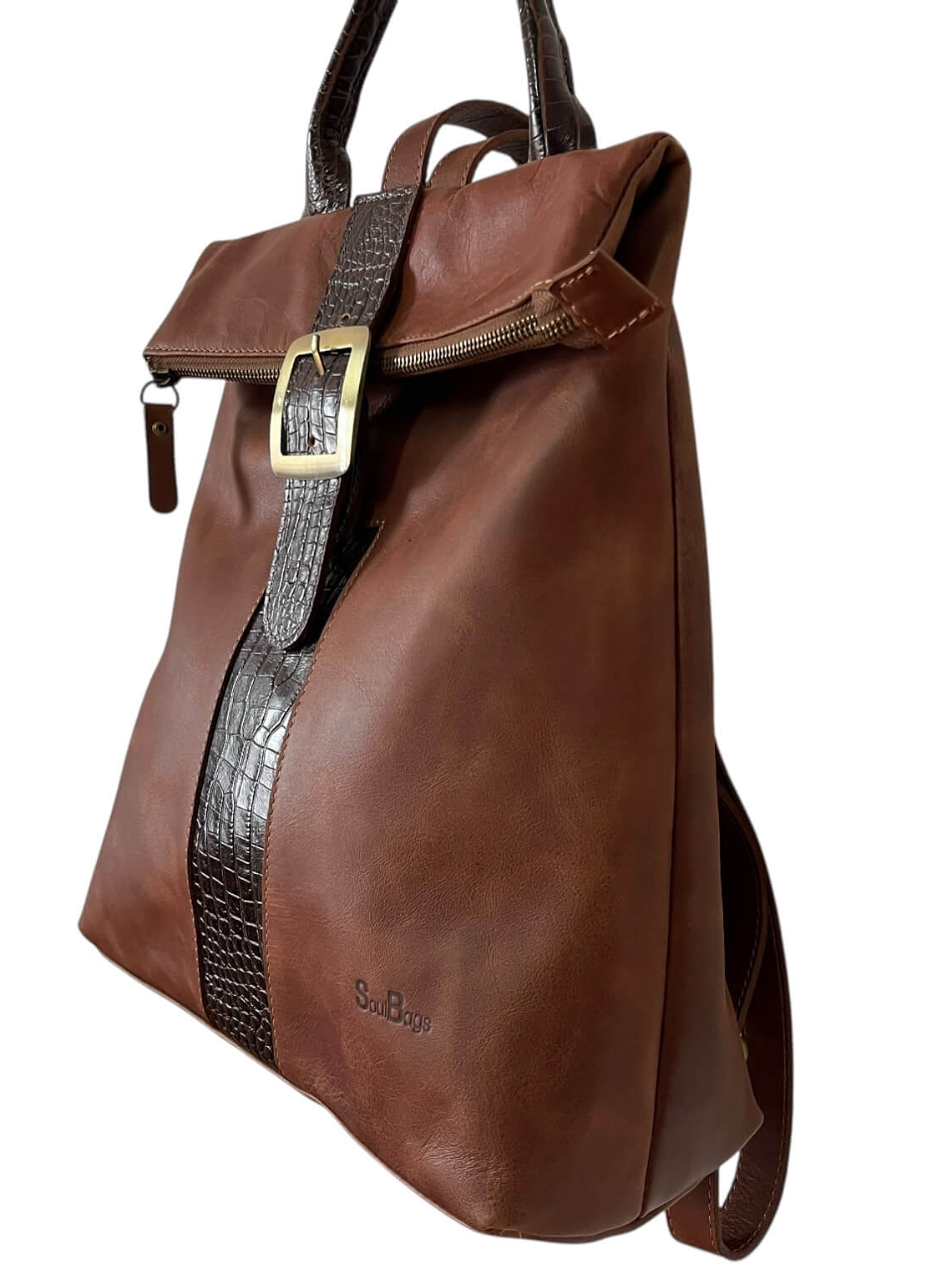 Mochila Cartera de cuero CINDY Almendra 5