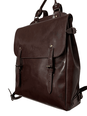 Mochila de Cuero PEDRO PABLO castagno