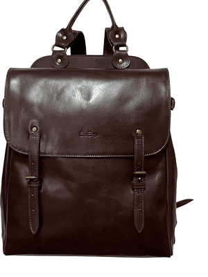 Mochila de Cuero PEDRO PABLO castagno