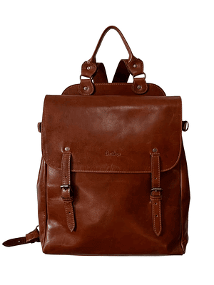 Mochila de Cuero PEDRO PABLO curry