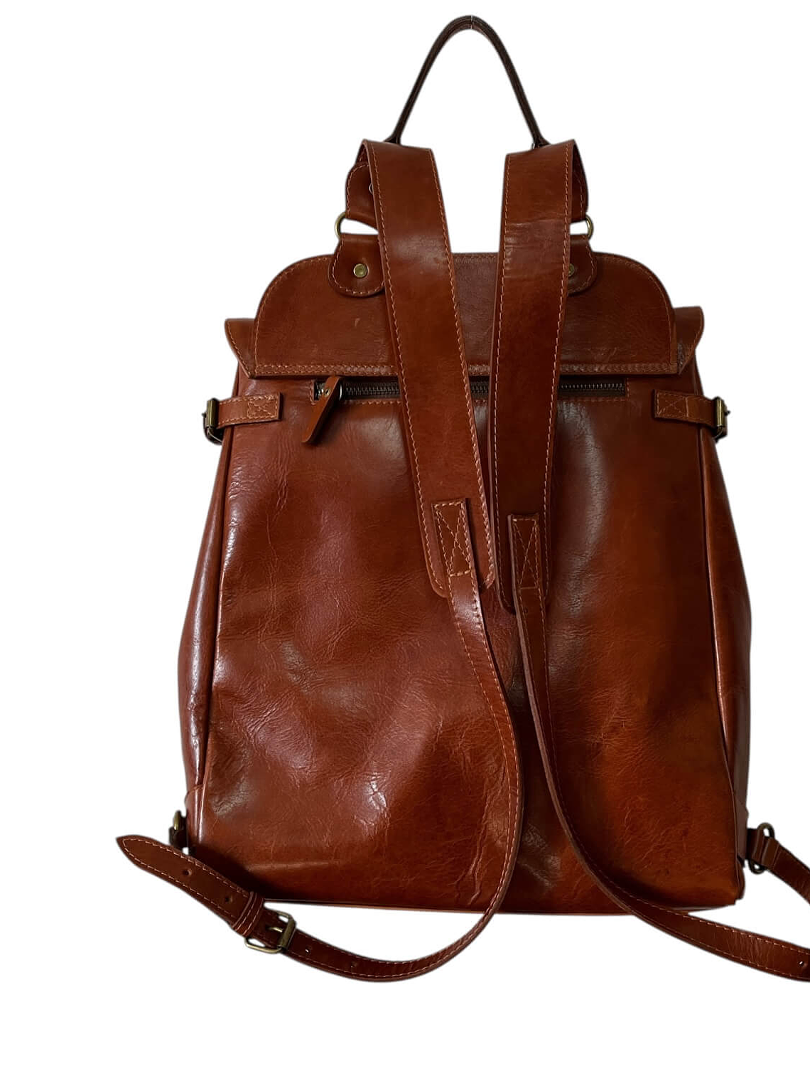 Mochila de Cuero PEDRO PABLO curry 4