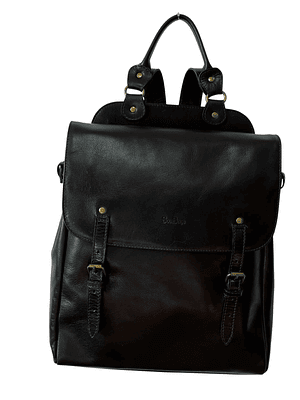 Mochila de Cuero PEDRO PABLO NEGRO