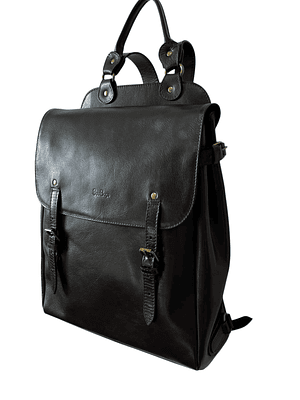 Mochila de Cuero PEDRO PABLO NEGRO