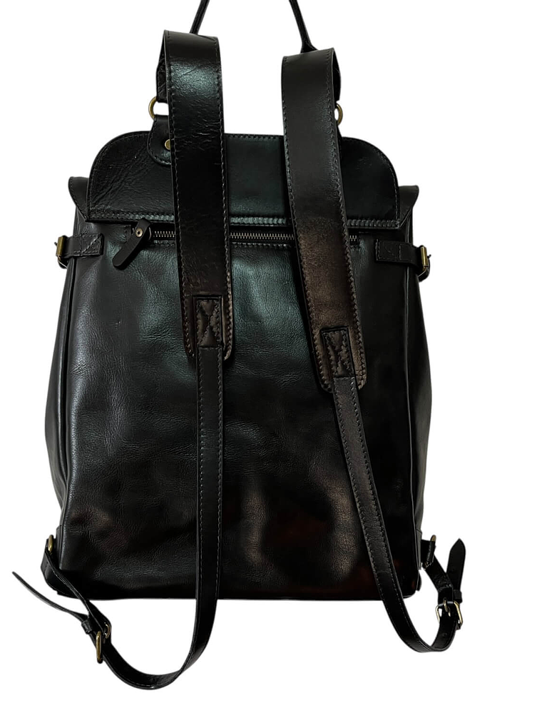 Mochila de Cuero PEDRO PABLO NEGRO 4