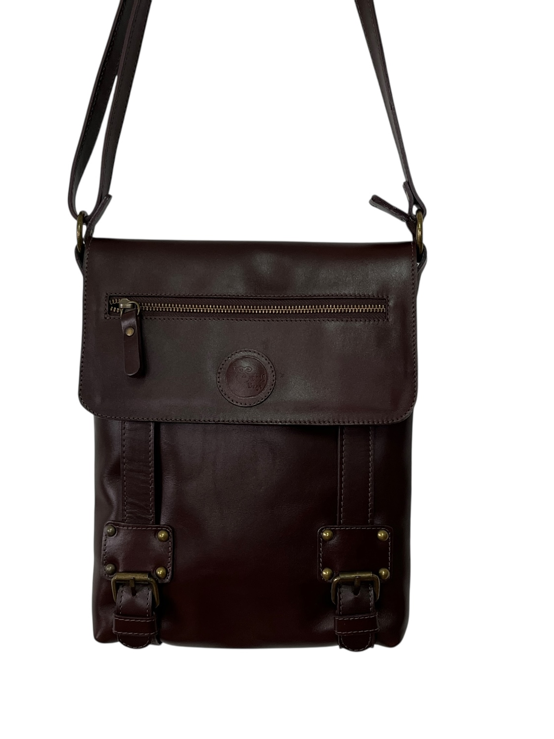 Morral de Cuero LUCIA castagno 1