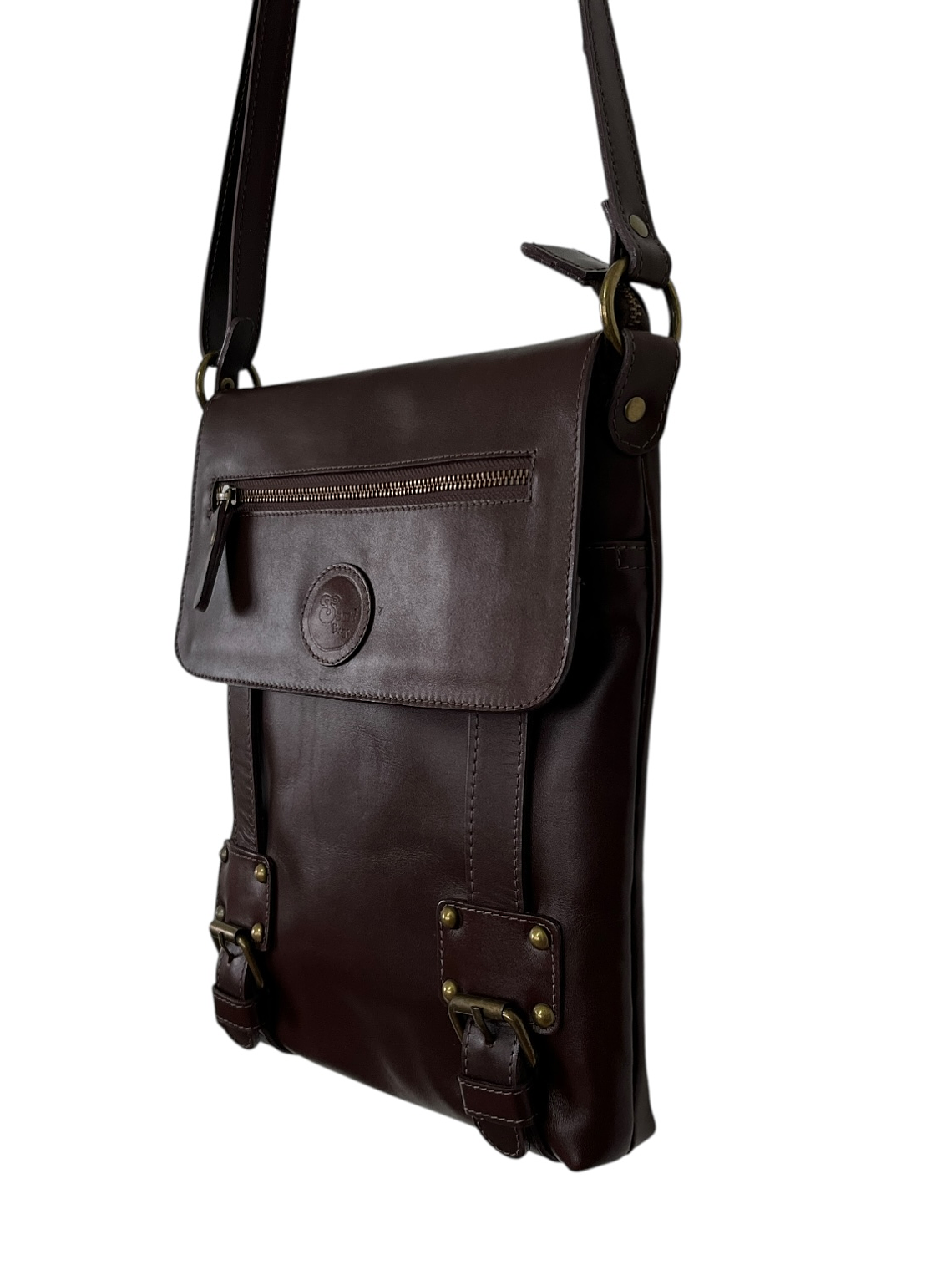 Morral de Cuero LUCIA castagno 3