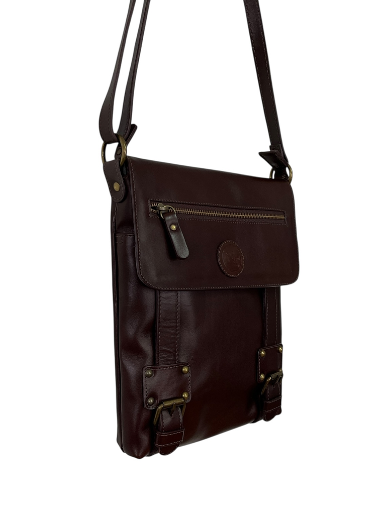 Morral de Cuero LUCIA castagno 5