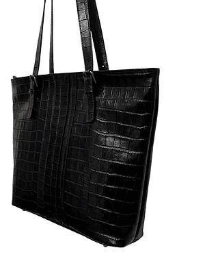 Cartera de Cuero ISHA croco negro