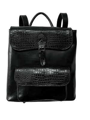Mochila de Cuero SKYLER negro