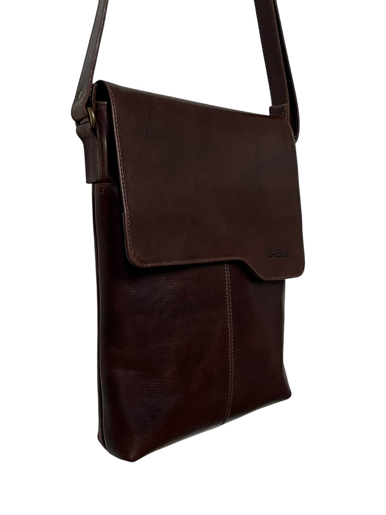 Morral de Cuero BASTIAN castaño 4