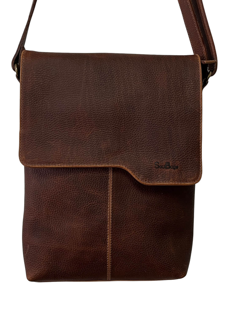 Morral de Cuero BASTIAN chocolate 2