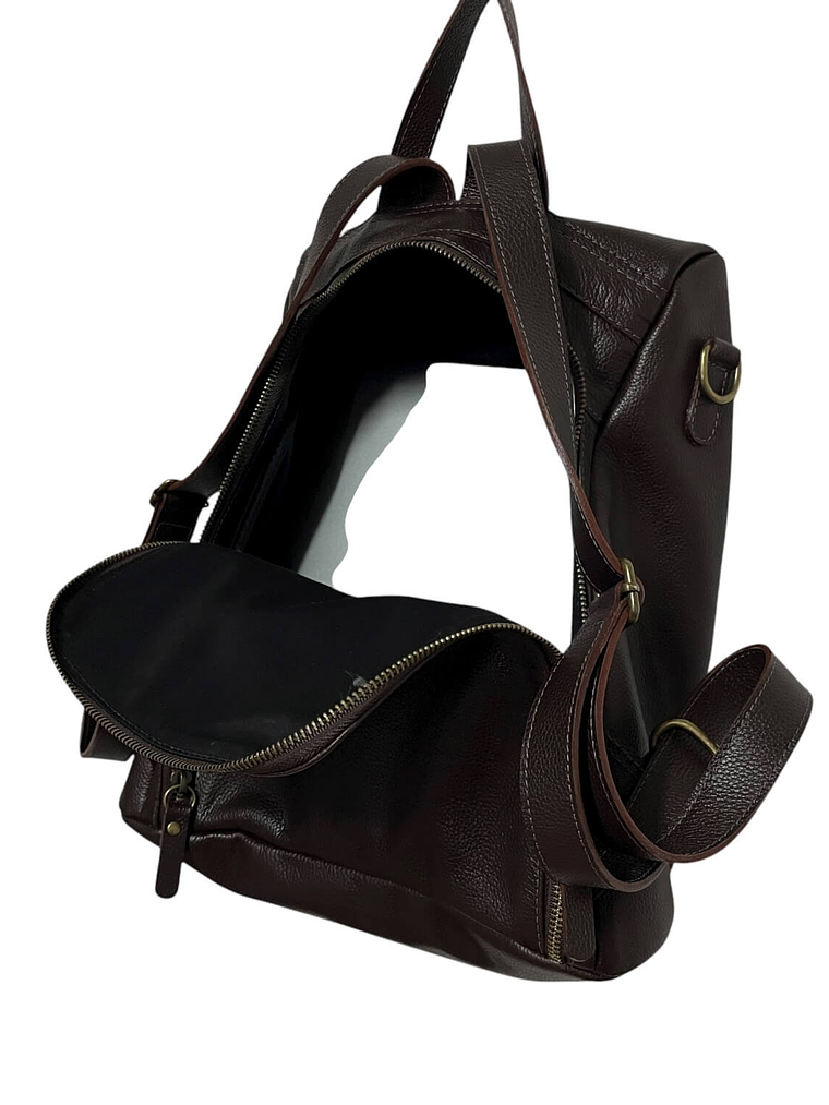 Mochila de Cuero EBBA chocolate 2