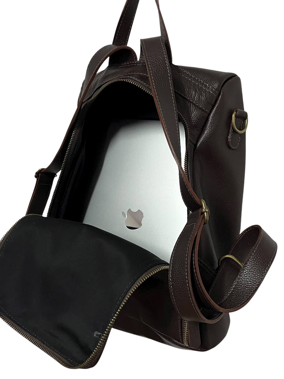 Mochila de Cuero EBBA chocolate 6