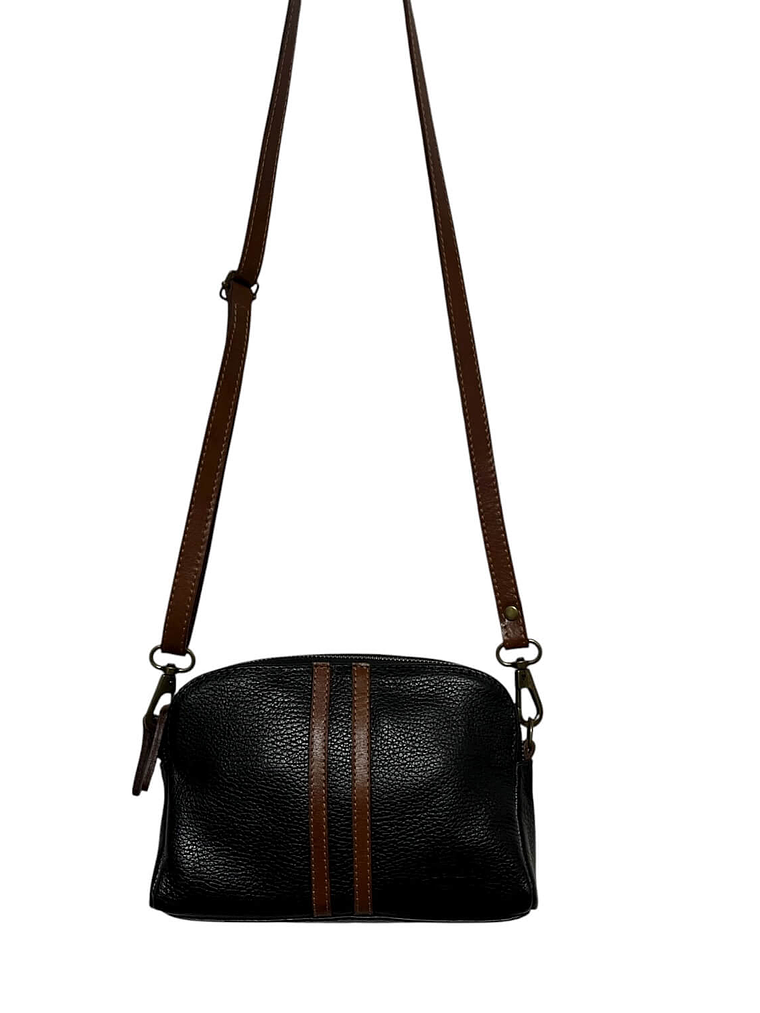Cartera de Cuero SELMA negro curry 1