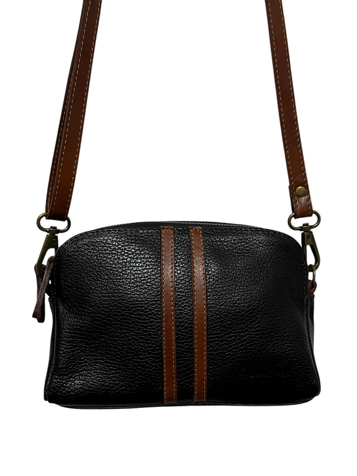 Cartera de Cuero SELMA negro curry 3