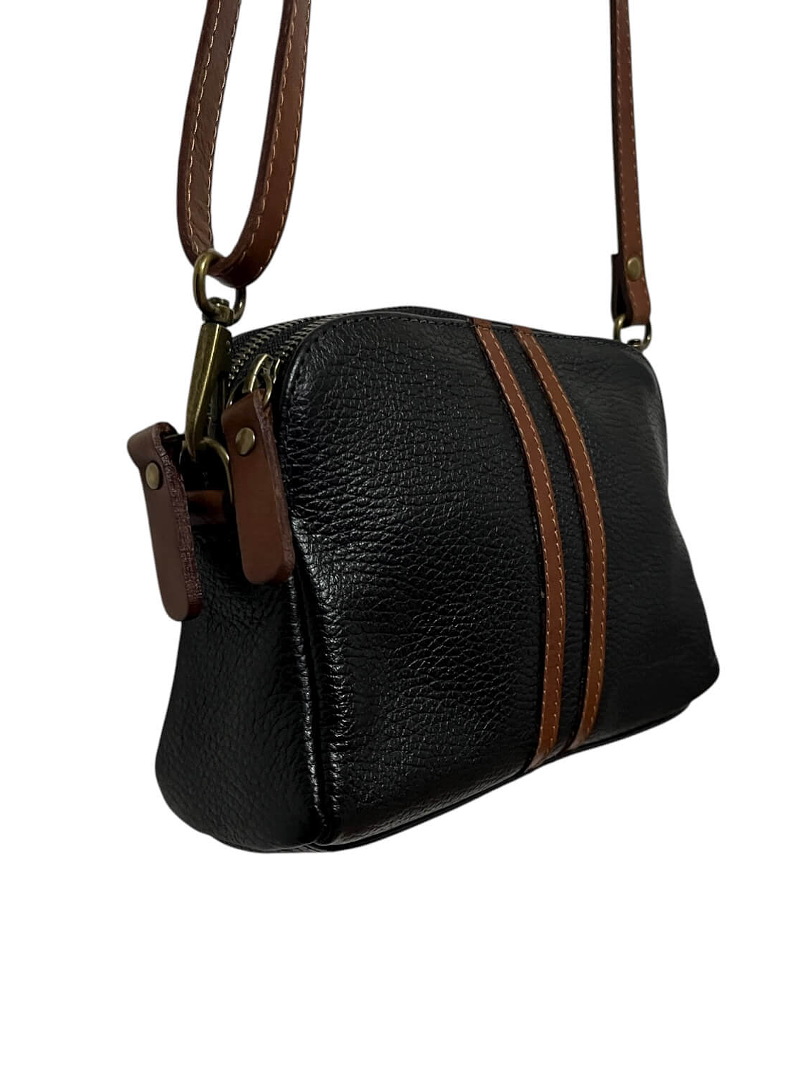 Cartera de Cuero SELMA negro curry 7