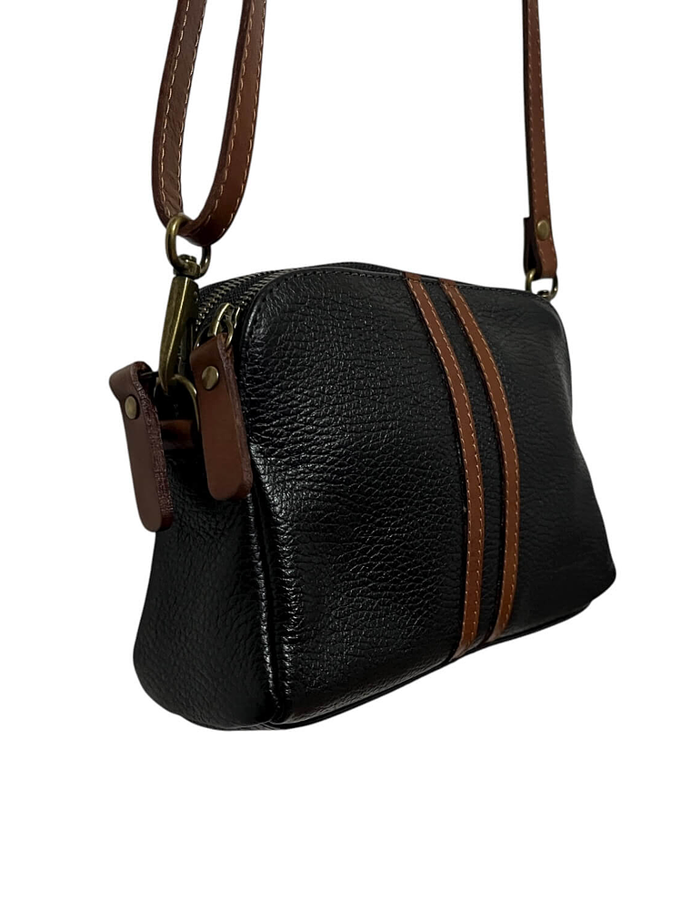 Cartera de Cuero SELMA negro curry 7