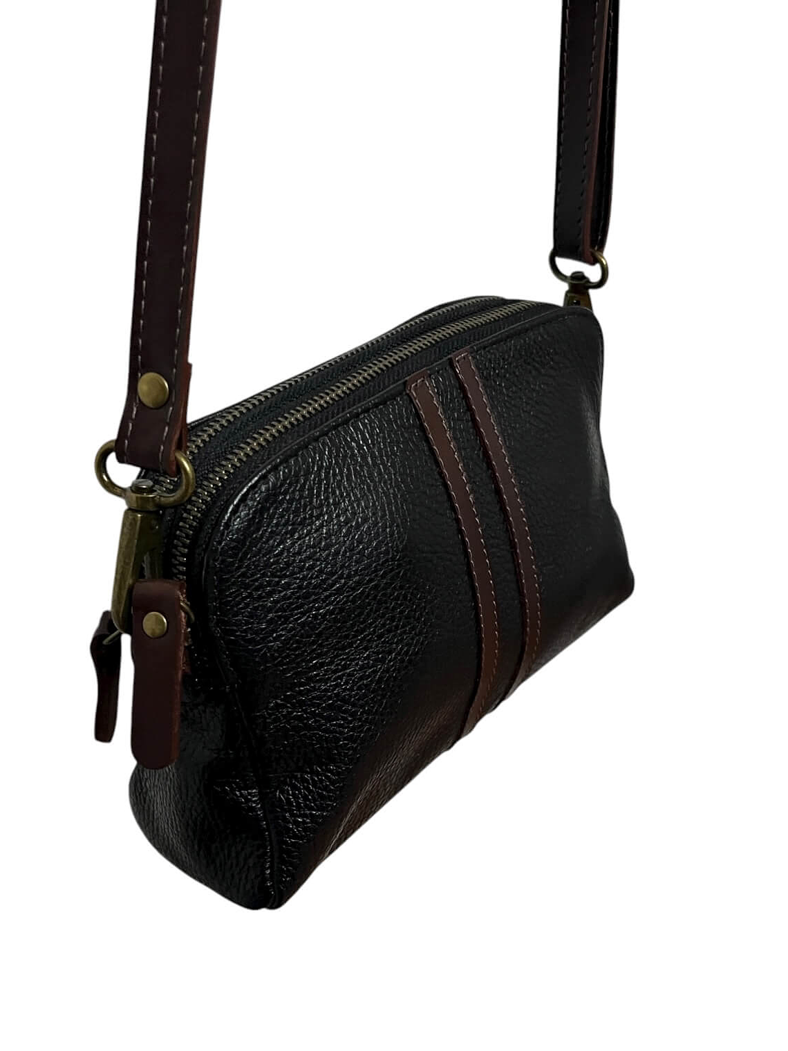 Cartera de Cuero SELMA negro castagno 2